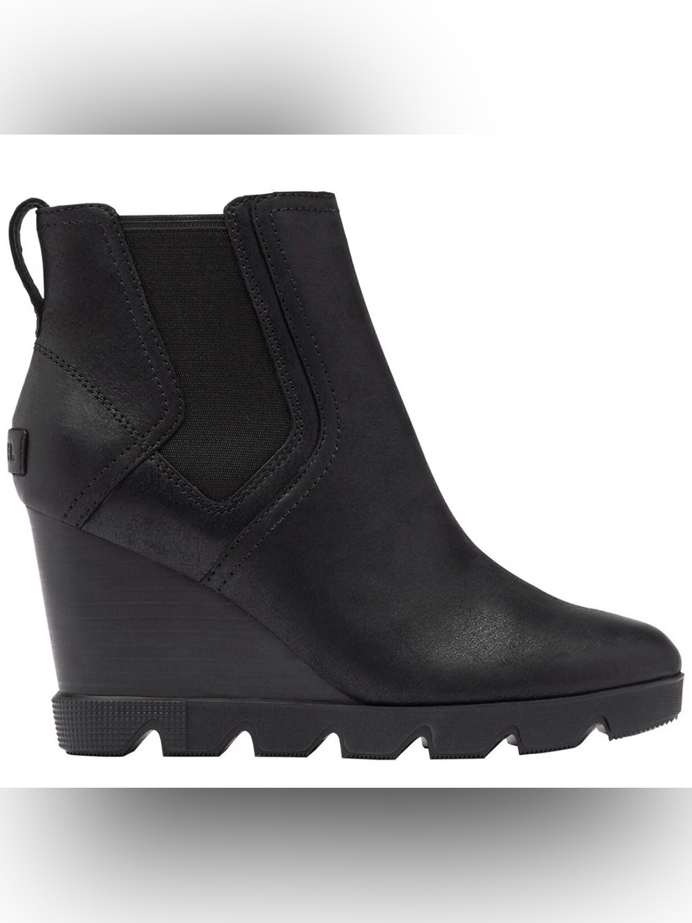 Sorel Joan Uptown Chelsea Black Wedge Ankle Booties